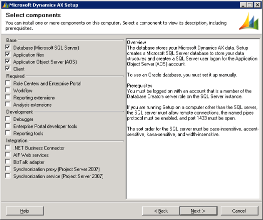 Microsoft Dynamics AX Setup