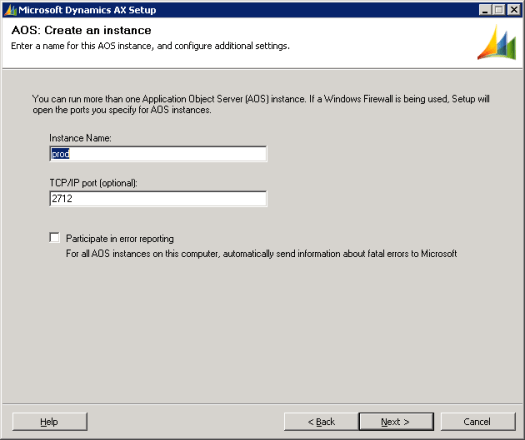 Microsoft Dynamics AX Setup