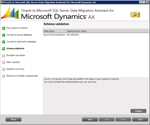 Oracle to Microsoft SQL Server Data Migration Assistant for Microsoft Dynamics A